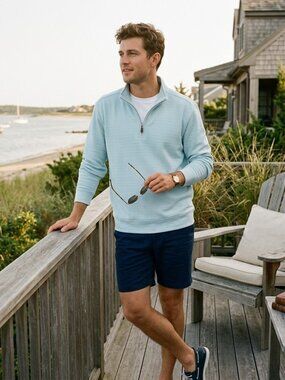 Tommy Bahama Coral Seas Half-Zip Sweatshirt Size XXL